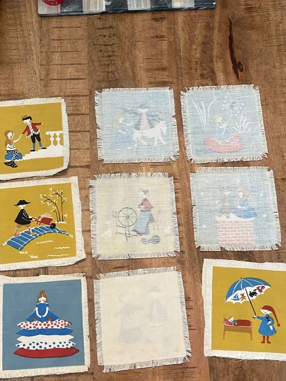 Vintage Cocktail Napkins Jangaard Denmark Hans Christian Anderson Fairy Tale